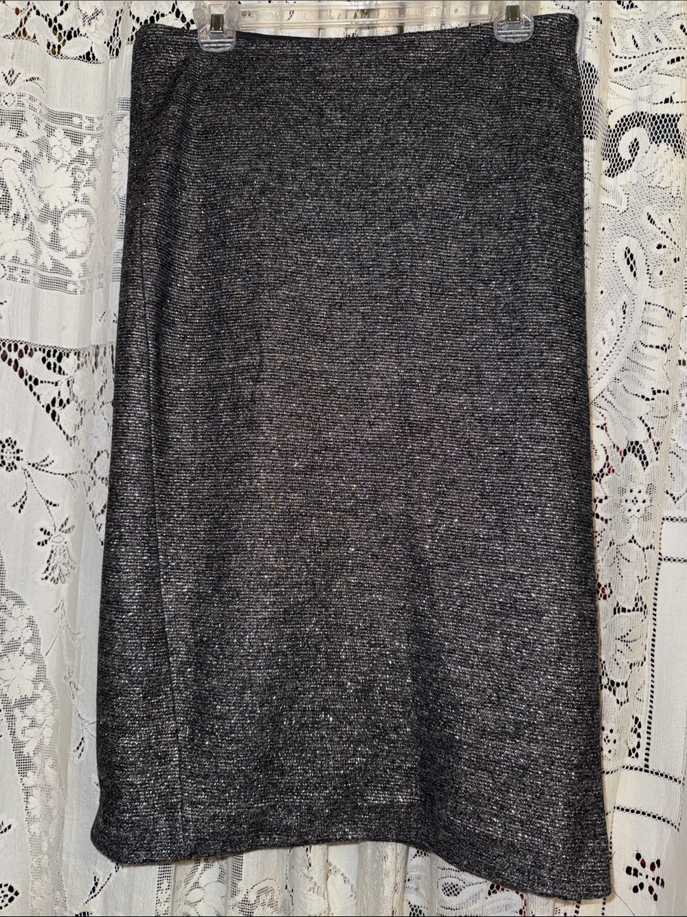 Magaschoni‎ pencil skirt silver metallic M